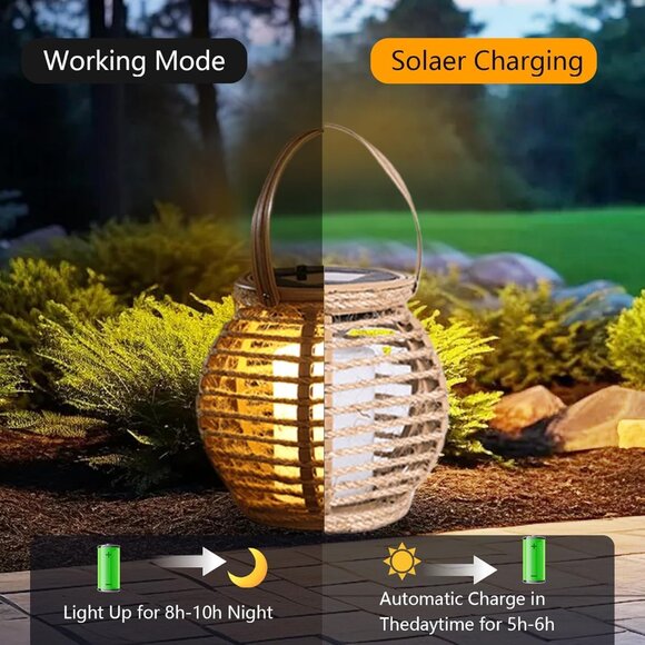 2 Pack Waterproof Solar Lanterns - Picture 7 of 7